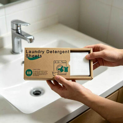 Biyodegradable çamaşır deterjanı levhaları özelleştirilebilir koku ve derin temizlik için 11 * 14cm boyutu ile