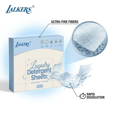 Plant Based Zero Waste Laundry Detergent Strips with Biodegradable Packaging