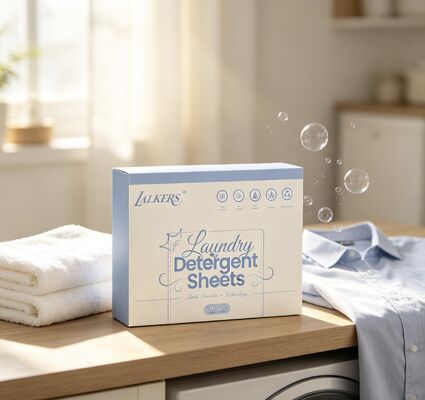 Biyodegradable Plant Based Laundry Detergent Sheets No Waste Design için önceden ölçülmüş